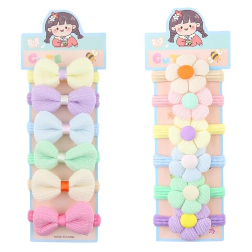 Aublinto Bunt Haargummis Mädchen Haar Bands Haargummis für Kinder Mädchen Mitgebsel Geschenk Gastgeschenk Party Favors Niedliche Karikatur Elastische Haarbänder Schnüre von Aublinto