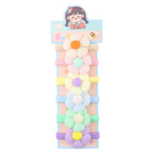 Aublinto Bunt Haargummis Mädchen Haar Bands Haargummis für Kinder Mädchen Mitgebsel Geschenk Gastgeschenk Party Favors Niedliche Karikatur Elastische Haarbänder Schnüre von Aublinto