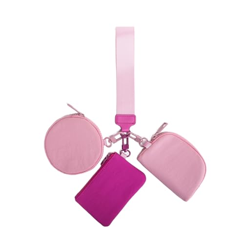 Aublinto Damen Mini Portemonnaie kleine Geldbörse Change Pouch Brieftasche Kartenhalter Münztasche mit Armband Handtaschemit Kleiner Pouch Tasche mit Reißverschluss Münztasche Frauen Unisex von Aublinto