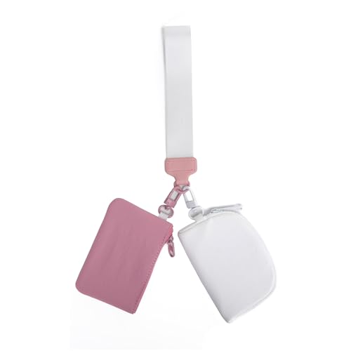 Aublinto Damen Mini Portemonnaie kleine Geldbörse Change Pouch Brieftasche Kartenhalter Münztasche mit Armband Handtaschemit Mini Kartenhalter Slim Wallet Geldbeutel für Jungen und Mädchen von Aublinto