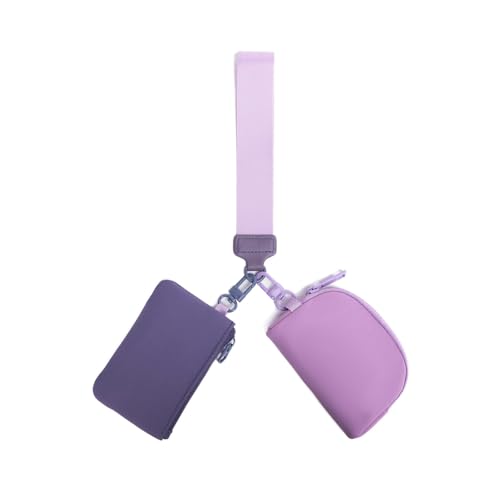 Aublinto Damen Mini Portemonnaie kleine Geldbörse Change Pouch Brieftasche Kartenhalter Münztasche mit Armband Handtaschemit Mini Kartenhalter Slim Wallet Geldbeutel für Jungen und Mädchen von Aublinto