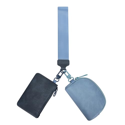 Aublinto Damen Mini Portemonnaie kleine Geldbörse Change Pouch Brieftasche Kartenhalter Münztasche mit Armband Handtaschemit Weich Bequem Süß Münzfach Portemonnaie für Frauen von Aublinto