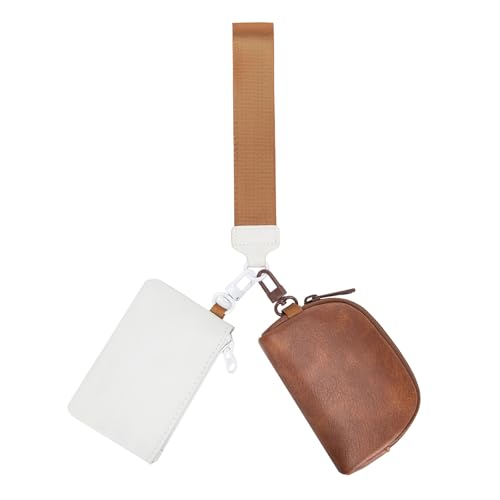 Aublinto Damen Mini Portemonnaie kleine Geldbörse Change Pouch Brieftasche Kartenhalter Münztasche mit Armband Handtaschemit Weich Bequem Süß Münzfach Portemonnaie für Frauen von Aublinto