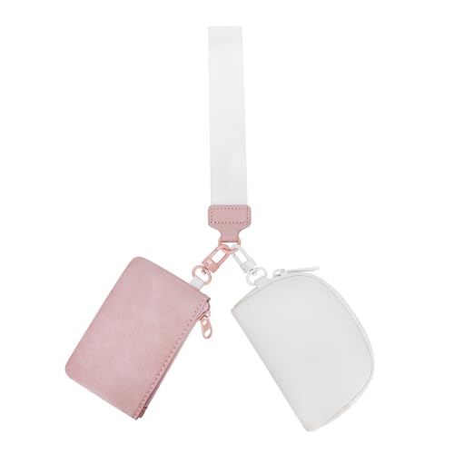 Aublinto Damen Mini Portemonnaie kleine Geldbörse Change Pouch Brieftasche Kartenhalter Münztasche mit Armband Handtaschemit Weich Bequem Süß Münzfach Portemonnaie für Frauen von Aublinto