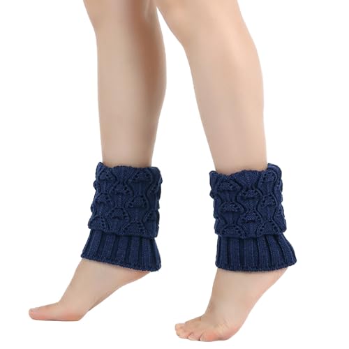Aublinto Damen Stulpen Beinwärmer Beinstulpen Stulpen Legwärmer Strümpfe Kurze Strick Beinstulpen Gestrickte Weich und Bequem Beinlinge zum jeden Tag Tanzen Sport Gym Bergtouren von Aublinto