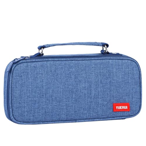 Aublinto Federmäppchen Federtaschen Mäppchen Etui Pencil Case Federmäppchen schreibwarentasche federmäppchen schreibwaren Tasche Doppelreißverschluss mit Tragegriff Aufbewahrungstasche für Bleistifte von Aublinto