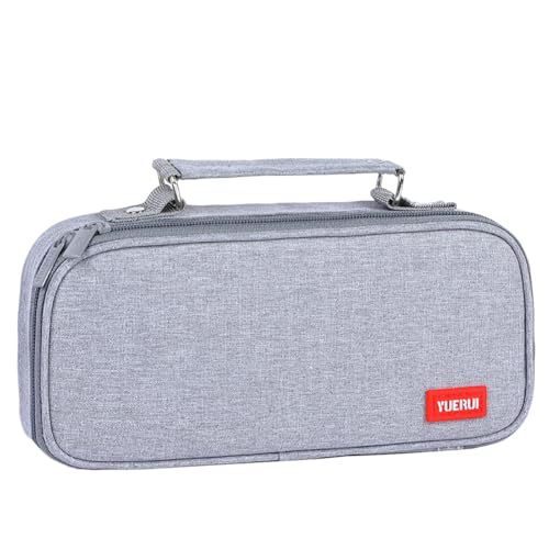 Aublinto Federmäppchen Federtaschen Mäppchen Etui Pencil Case Federmäppchen schreibwarentasche federmäppchen schreibwaren Tasche Doppelreißverschluss mit Tragegriff Aufbewahrungstasche für Bleistifte von Aublinto