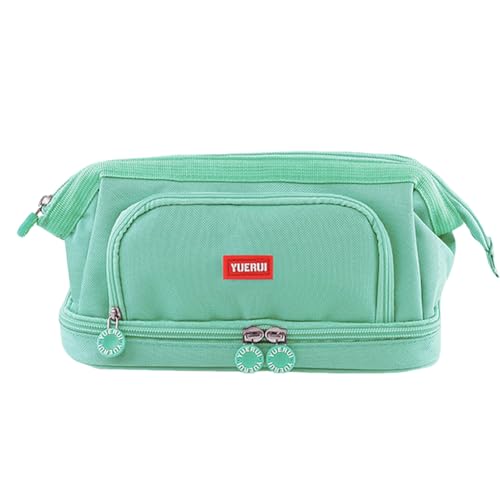 Aublinto Federmäppchen Federtaschen Mäppchen Etui Pencil Case Federmäppchen schreibwarentasche federmäppchen schreibwaren Tasche zweilagiges Federmäppchen für das College die Schule das Büro von Aublinto