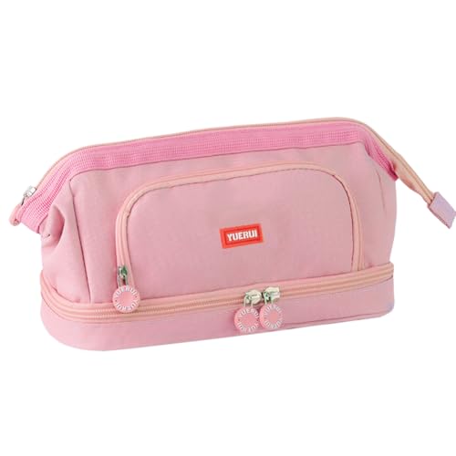 Aublinto Federmäppchen Federtaschen Mäppchen Etui Pencil Case Federmäppchen schreibwarentasche federmäppchen schreibwaren Tasche zweilagiges Federmäppchen für das College die Schule das Büro von Aublinto