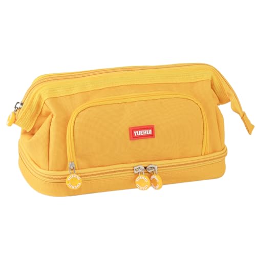 Aublinto Federmäppchen Federtaschen Mäppchen Etui Pencil Case Federmäppchen schreibwarentasche federmäppchen schreibwaren Tasche zweilagiges Federmäppchen für das College die Schule das Büro von Aublinto