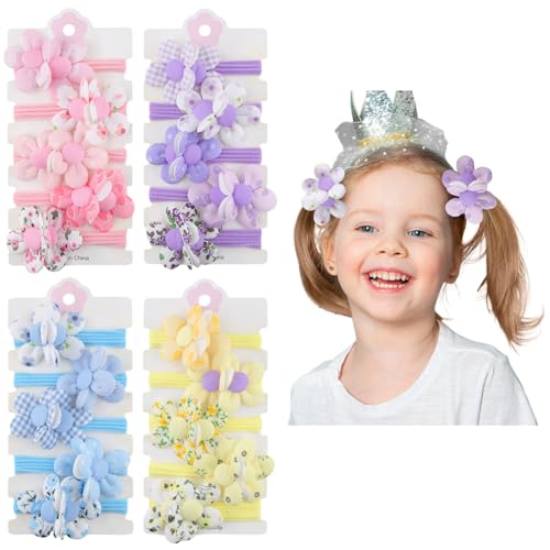 Aublinto Haargummis Mädchen Baby Haarklammer Kind Haargummi Bands Dünne Seile Kleinkind Pferdeschwanz Inhaber Niedliche Karikatur Elastische Haarbänder Schnüre von Aublinto