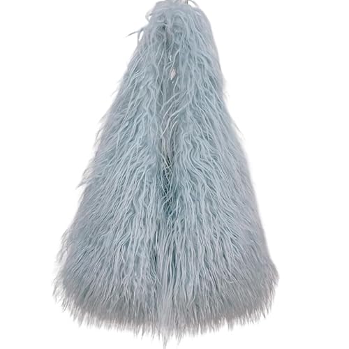 Aublinto Handtasche kunstfell umweltfreundliche Plüschtasche Damen Tasche Kunstpelz Umhängetasche Fuzzy Geldbörse Eimer Tasche Handtasche Niedlich Flauschige Crossbody Bag Damen für Uni Mädchen von Aublinto