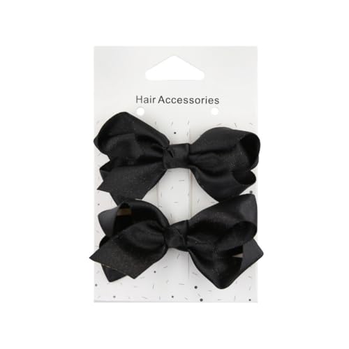 Aublinto Kinder baby 2er-Set Haarspangen für Baby-Mädchen süße seitliche Baby-Haarspangen Satin-Schleifen-Haarnadeln für Kinder ab 3 Jahren Typ 1 von Aublinto