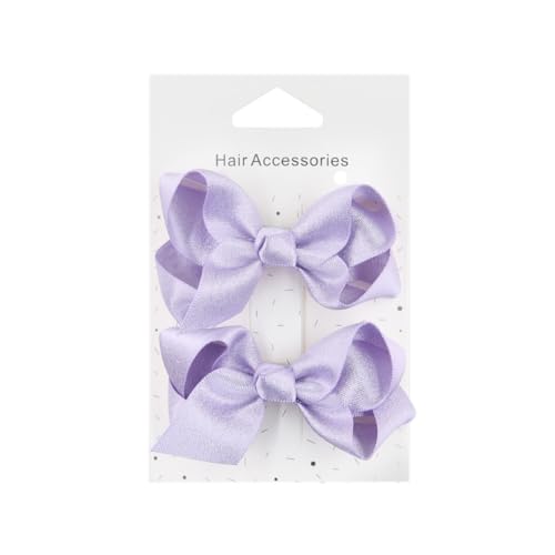 Aublinto Kinder baby 2er-Set Haarspangen für Baby-Mädchen süße seitliche Baby-Haarspangen Satin-Schleifen-Haarnadeln für Kinder ab 3 Jahren Typ 5 von Aublinto