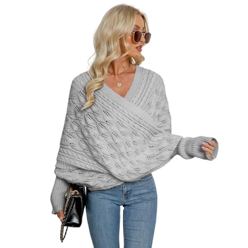 Aublinto Pullover Schal Gestrickter Zopfmusterschal Schal mit Ärmeln für Frauen gestrickter Zopfmuster-umhang Bolero Damen Multifunktionaler Schal Pullover mit Ärmel Lange Wraps Schals Winter Herbst von Aublinto