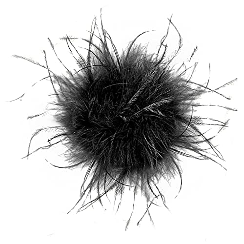 Feder Brosche für Frauen Mädchen,Mode Vintage Natürliche Flauschige Straußenfeder Brosche Braut Hochzeit Party Weihnachten Kleid Up Corsage Pin Hut Zubehör für Anzug Hüte zum Hochzeit Bankett Party von Aublinto