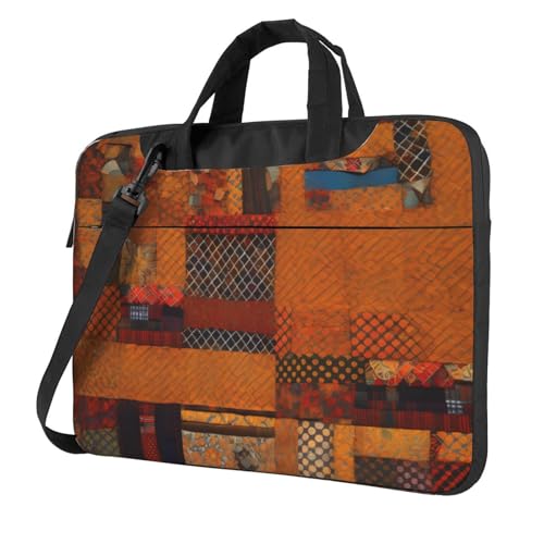 Afrikanische Textil-Patchwork-Druck, leicht, vielseitig, Büro-Arbeitstasche, stilvolle und funktionale Laptop-Tasche, für Damen und Herren, Schwarz , 14 inch Afrikanische Textil-Patchwork-Druck, leicht, vielseitig, Büro-Arbeitstasche, stilvolle und funktionale Laptop-Tasche, für Damen und Herren, Schwarz , 14 inch von Aubnva