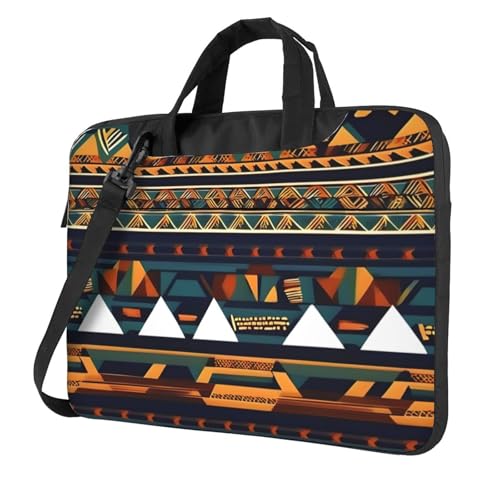Afrikanisches Ethno-Muster, leicht, vielseitig, Büro-Arbeitstasche, stilvolle und funktionale Laptop-Tasche, für Damen und Herren, Schwarz , 13 inch Afrikanisches Ethno-Muster, leicht, vielseitig, Büro-Arbeitstasche, stilvolle und funktionale Laptop-Tasche, für Damen und Herren, Schwarz , 13 inch von Aubnva