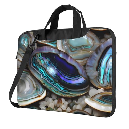 Aubnva Abalone Laptoptasche, Perlmutt-Druck, leicht, vielseitig, Büro, Arbeit, stilvolle und funktionale Laptoptasche, Damen und Herren von Aubnva