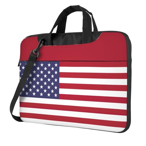 Aubnva Amerikanische Flagge, leicht, vielseitig, Büro, Arbeit, stilvolle und funktionale Laptoptasche, für Damen und Herren, Schwarz , 15.6 inch Aubnva Amerikanische Flagge, leicht, vielseitig, Büro, Arbeit, stilvolle und funktionale Laptoptasche, für Damen und Herren, Schwarz , 15.6 inch von Aubnva