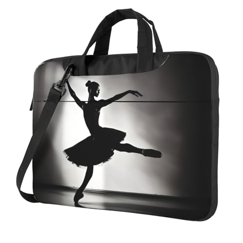 Aubnva Ballerina Dance Print Leichte Vielseitige Büro Arbeit Tasche Stilvolle Und Funktionale Laptoptasche Damen Herren, Schwarz , 13 inch Aubnva Ballerina Dance Print Leichte Vielseitige Büro Arbeit Tasche Stilvolle Und Funktionale Laptoptasche Damen Herren, Schwarz , 13 inch von Aubnva
