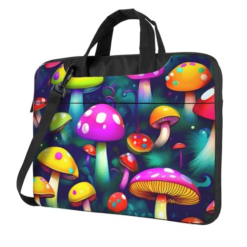Aubnva Bright Mushrooms Kunstdruck, leicht, vielseitig, Büro-Arbeitstasche, stilvolle und funktionale Laptop-Tasche, für Damen und Herren, Schwarz , 15.6 inch Aubnva Bright Mushrooms Kunstdruck, leicht, vielseitig, Büro-Arbeitstasche, stilvolle und funktionale Laptop-Tasche, für Damen und Herren, Schwarz , 15.6 inch von Aubnva
