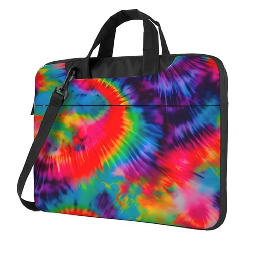 Aubnva Bunte Batikmuster-Druck, leicht, vielseitig, Büro-Arbeitstasche, stilvolle und funktionale Laptoptasche, für Damen und Herren, Schwarz , 15.6 inch Aubnva Bunte Batikmuster-Druck, leicht, vielseitig, Büro-Arbeitstasche, stilvolle und funktionale Laptoptasche, für Damen und Herren, Schwarz , 15.6 inch von Aubnva