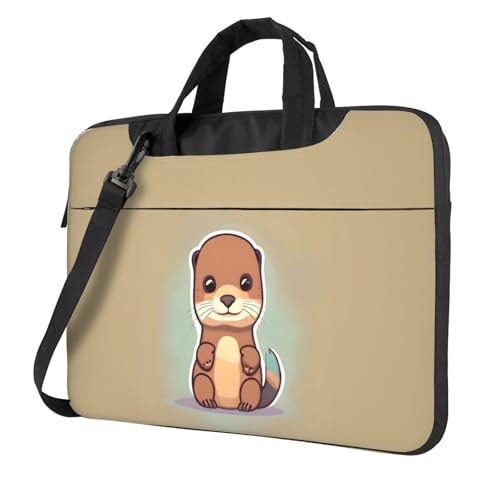 Aubnva Cartoon Cute Otter Print Lightweight Versatile Office Work Bag Stylish And Functional Laptop Bag Women Men, Schwarz , 15.6 inch Aubnva Cartoon Cute Otter Print Lightweight Versatile Office Work Bag Stylish And Functional Laptop Bag Women Men, Schwarz , 15.6 inch von Aubnva