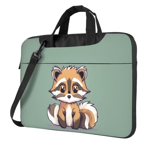 Aubnva Cartoon-süßer Waschbär-Druck, leicht, vielseitig, Büro-Arbeitstasche, stilvolle und funktionale Laptop-Tasche, für Damen und Herren, Schwarz , 15.6 inch Aubnva Cartoon-süßer Waschbär-Druck, leicht, vielseitig, Büro-Arbeitstasche, stilvolle und funktionale Laptop-Tasche, für Damen und Herren, Schwarz , 15.6 inch von Aubnva