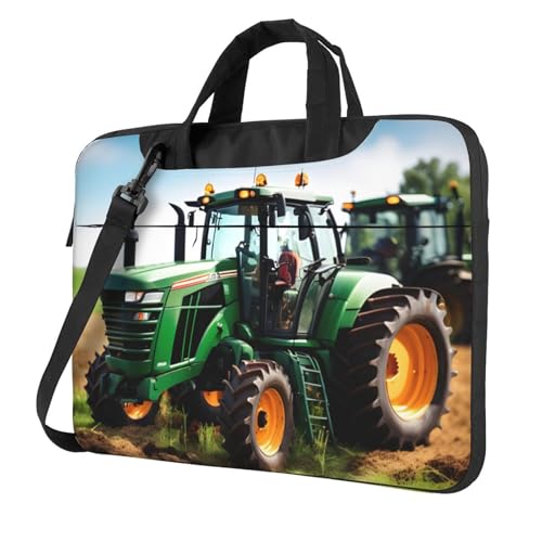 Aubnva Company Farm-Traktor-Druck, leicht, vielseitig, Büro-Arbeitstasche, stilvolle und funktionale Laptop-Tasche, für Damen und Herren, Schwarz , 15.6 inch von Aubnva