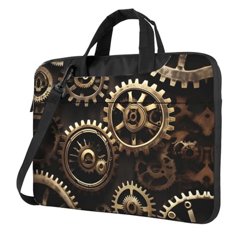Aubnva Coole Steampunk-Getriebe-Druck, leicht, vielseitig, Büro-Arbeitstasche, stilvolle und funktionale Laptop-Tasche, für Damen und Herren, Schwarz , 14 inch Aubnva Coole Steampunk-Getriebe-Druck, leicht, vielseitig, Büro-Arbeitstasche, stilvolle und funktionale Laptop-Tasche, für Damen und Herren, Schwarz , 14 inch von Aubnva