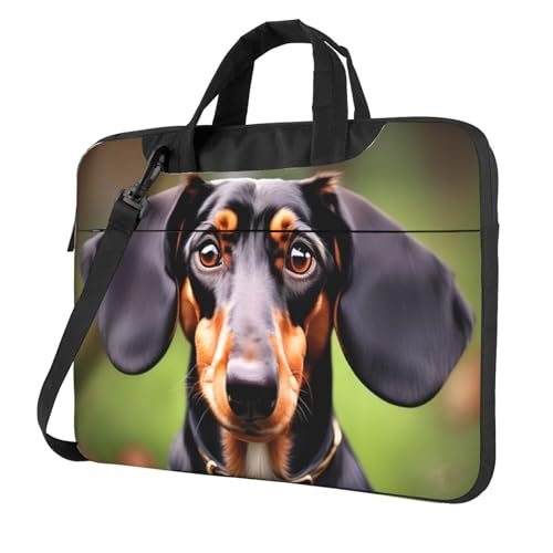 Aubnva Dackel-Weiner Haustier-Hundetasche, leicht, vielseitig, Büro-Arbeitstasche, stilvolle und funktionale Laptop-Tasche, für Damen und Herren, Schwarz , 13 inch Aubnva Dackel-Weiner Haustier-Hundetasche, leicht, vielseitig, Büro-Arbeitstasche, stilvolle und funktionale Laptop-Tasche, für Damen und Herren, Schwarz , 13 inch von Aubnva