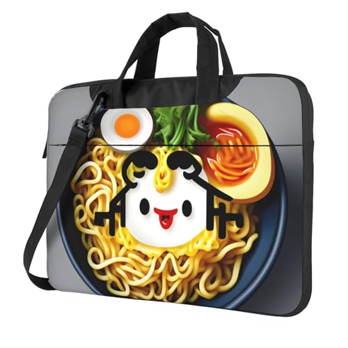 Aubnva Eierbecher, Nudel-Ramen-Druck, leicht, vielseitig, Büro, Arbeitstasche, stilvolle und funktionale Laptop-Tasche, für Damen und Herren, Schwarz , 13 inch Aubnva Eierbecher, Nudel-Ramen-Druck, leicht, vielseitig, Büro, Arbeitstasche, stilvolle und funktionale Laptop-Tasche, für Damen und Herren, Schwarz , 13 inch von Aubnva