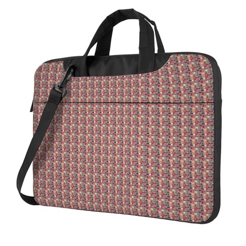 Aubnva England-Symbole bedruckt, leicht, vielseitig, Büro, Arbeit, stilvolle und funktionale Laptoptasche, für Damen und Herren, Schwarz , 15.6 inch von Aubnva