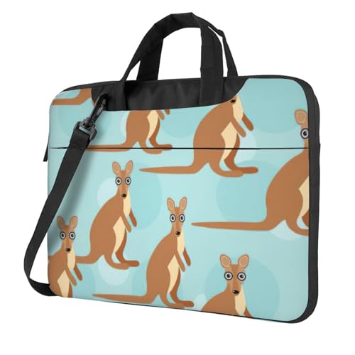 Aubnva Funny For Kangaroo Zoo Print Lightweight Versatile Office Work Bag Stylish And Functional Laptop Bag Women Men, Schwarz , 13 inch von Aubnva