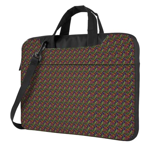 Aubnva Gay Pride Laptoptasche mit Regenbogen-Druck, leicht, vielseitig, Büro, Arbeit, stilvolle und funktionale Laptoptasche, für Damen und Herren, Schwarz , 13 inch von Aubnva