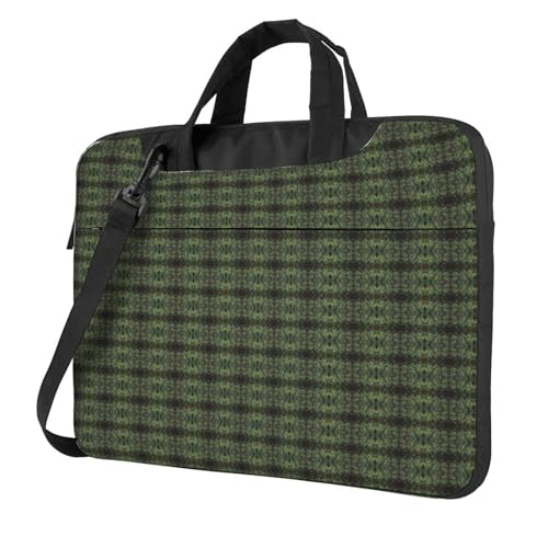 Aubnva Laptoptasche, Motiv: frischer Pfau, leicht, vielseitig, Büro, Arbeit, stilvolle und funktionale Laptoptasche, für Damen und Herren, Schwarz , 13 inch von Aubnva