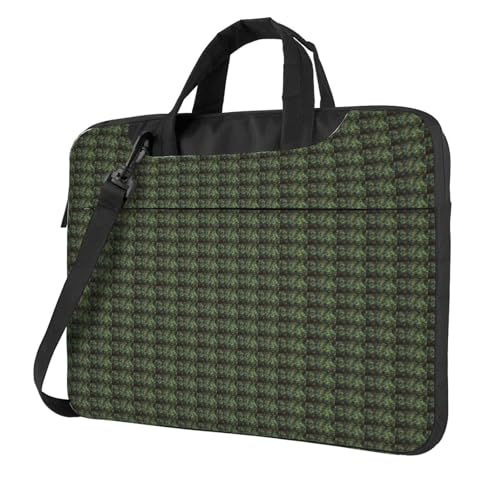 Aubnva Laptoptasche, Motiv: frischer Pfau, leicht, vielseitig, Büro, Arbeit, stilvolle und funktionale Laptoptasche, für Damen und Herren, Schwarz , 14 inch von Aubnva