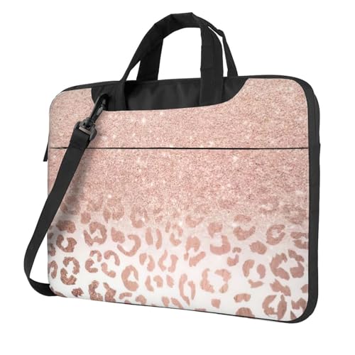 Aubnva Laptoptasche, rotgoldener Glitzer-Druck, leicht, vielseitig, Büro, Arbeit, stilvolle und funktionale Laptoptasche, für Damen und Herren, Schwarz , 15.6 inch Aubnva Laptoptasche, rotgoldener Glitzer-Druck, leicht, vielseitig, Büro, Arbeit, stilvolle und funktionale Laptoptasche, für Damen und Herren, Schwarz , 15.6 inch von Aubnva
