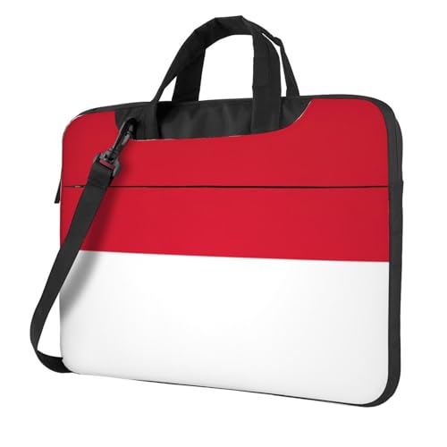 Aubnva Laptoptasche mit Flagge von Monaco, leicht, vielseitig, Büro, Arbeit, stilvolle und funktionale Laptoptasche, für Damen und Herren, Schwarz , 13 inch von Aubnva