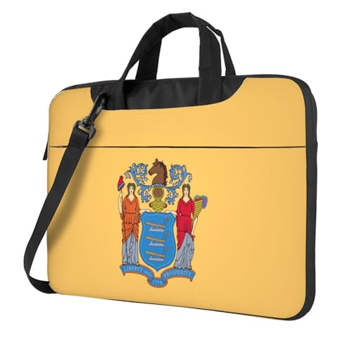 Aubnva Laptoptasche mit Flagge von New Jersey, leicht, vielseitig, Büro, Arbeit, stilvolle und funktionale Laptoptasche, für Damen und Herren, Schwarz , 13 inch Aubnva Laptoptasche mit Flagge von New Jersey, leicht, vielseitig, Büro, Arbeit, stilvolle und funktionale Laptoptasche, für Damen und Herren, Schwarz , 13 inch von Aubnva