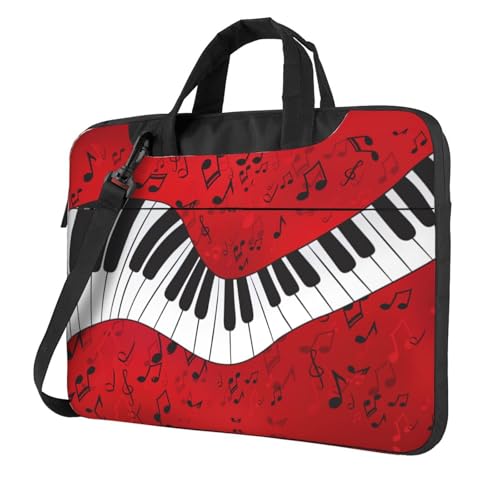 Aubnva Laptoptasche mit Musiknoten-Klavierdruck, leicht, vielseitig, Büro, Arbeit, stilvolle und funktionale Laptoptasche, für Damen und Herren, Schwarz , 13 inch Aubnva Laptoptasche mit Musiknoten-Klavierdruck, leicht, vielseitig, Büro, Arbeit, stilvolle und funktionale Laptoptasche, für Damen und Herren, Schwarz , 13 inch von Aubnva