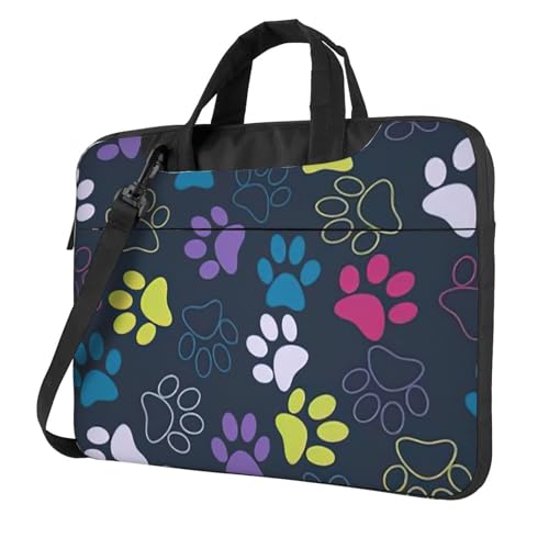 Aubnva Laptoptasche mit niedlichem Hundepfotenabdruck, leicht, vielseitig, für Büro, Arbeit, stilvolle und funktionale Laptoptasche, für Damen und Herren, Schwarz , 15.6 inch Aubnva Laptoptasche mit niedlichem Hundepfotenabdruck, leicht, vielseitig, für Büro, Arbeit, stilvolle und funktionale Laptoptasche, für Damen und Herren, Schwarz , 15.6 inch von Aubnva
