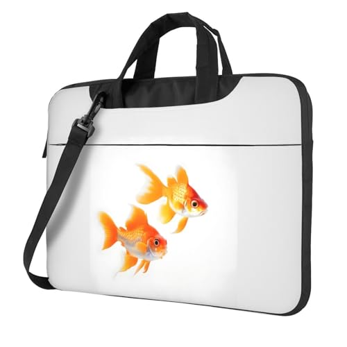 Aubnva Laptoptasche mit süßem Goldfisch-Druck, leicht, vielseitig, Büro, Arbeit, stilvolle und funktionale Laptoptasche, für Damen und Herren, Schwarz , 14 inch Aubnva Laptoptasche mit süßem Goldfisch-Druck, leicht, vielseitig, Büro, Arbeit, stilvolle und funktionale Laptoptasche, für Damen und Herren, Schwarz , 14 inch von Aubnva