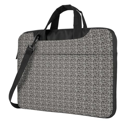 Aubnva Leichte und vielseitige Büro-Arbeitstasche mit Fußball-Meerese-Motiv, stilvolle und funktionale Laptop-Tasche, für Damen und Herren, Schwarz , 14 inch von Aubnva