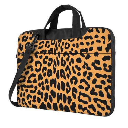 Aubnva Leichte vielseitige Büro-Arbeitstasche mit Giraffen-Druck, stilvolle und funktionale Laptoptasche, für Damen und Herren, Schwarz , 15.6 inch von Aubnva