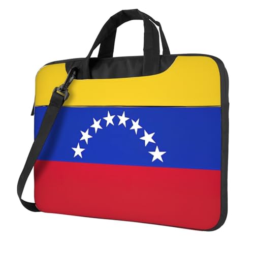 Aubnva Leichte vielseitige Büro-Arbeitstasche mit Venezuela-Motiv, stilvolle und funktionale Laptoptasche, für Damen und Herren, Schwarz , 15.6 inch von Aubnva