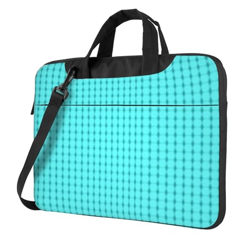 Aubnva Leichte vielseitige Büro-Arbeitstasche mit blaugrünem Druck, stilvolle und funktionale Laptoptasche, für Damen und Herren, Schwarz , 15.6 inch von Aubnva