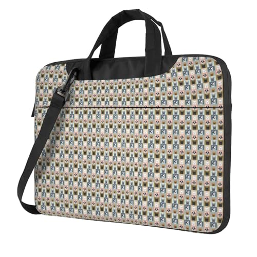 Aubnva Leichte vielseitige Büro-Arbeitstasche mit französischer Bulldogge, stilvolle und funktionale Laptoptasche, für Damen und Herren, Schwarz , 13 inch von Aubnva