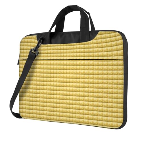 Aubnva Leichte vielseitige Büro-Arbeitstasche mit goldfarbenem Glitzer-Druck, stilvolle und funktionale Laptoptasche, für Damen und Herren, Schwarz , 13 inch von Aubnva